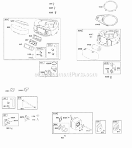 Part Location Diagram of 699848 Briggs and Stratton Cover-air Cleaner